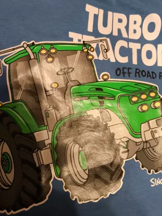 Set Felpa e T-shirt con Tema Trattori per Bambini