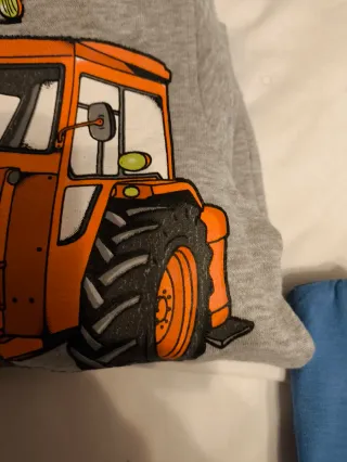 Set Felpa e T-shirt con Tema Trattori per Bambini