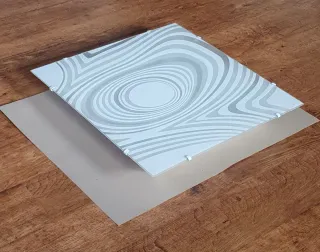 Plafoniera moderna design ondulato