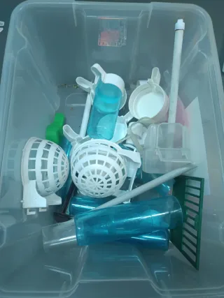 Accesorios para aves.pajaros. (Azul/Verde)