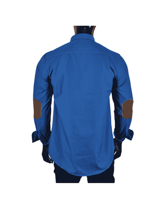 Camisa de vestir azul para hombre