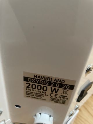 Radiador Eléctrico Haverland Blanco Nuevo