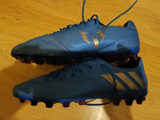 Zapatillas Fútbol Adidas Azul Dorado