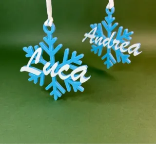 Bolas Navidad Copo Nieve Personalizadas
