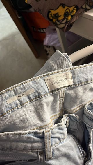 Vaqueros Pull&Bear Slim Azul Talla M