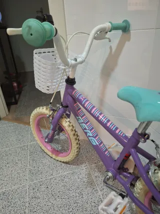 Bicicleta niña 14 pulgadas morada