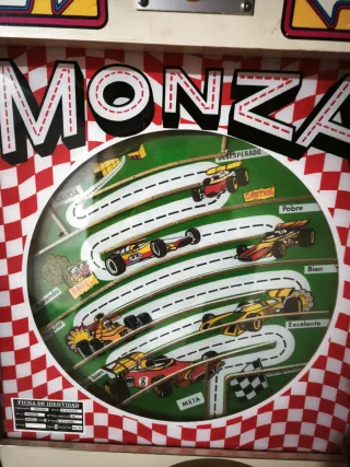 Máquina recreativa Monza antigua