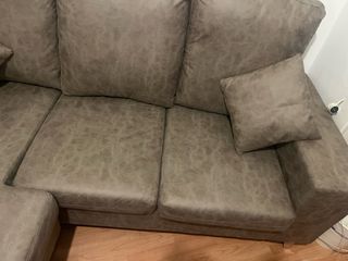 Sofá Chaiselongue Marrón/Gris