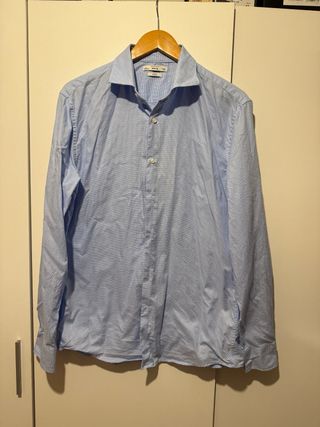 Camisa Mango Talla L Azul