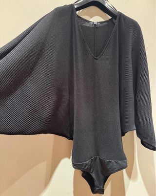 Body plisado negro ‘Zara’