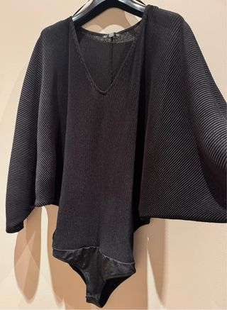 Body plisado negro ‘Zara’