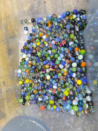 Lote de canicas de cristal