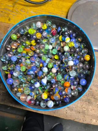 Lote de canicas de cristal