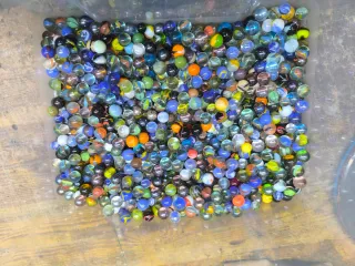 Lote de canicas de cristal