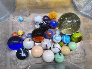 Lote de canicas de cristal