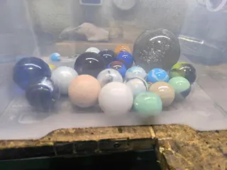Lote de canicas de cristal