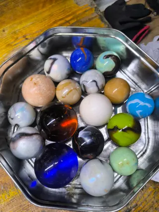 Lote de canicas de cristal