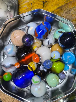 Lote de canicas de cristal