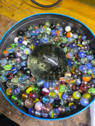 Lote de canicas de cristal