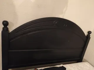 Cabecero Cama Madera Negro 135cm