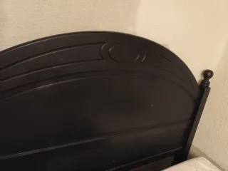 Cabecero Cama Madera Negro 135cm