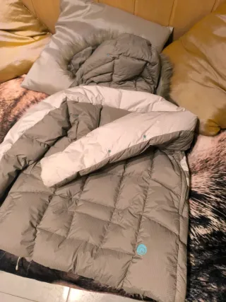 Chaqueta esquí Quechua mujer gris y blanco