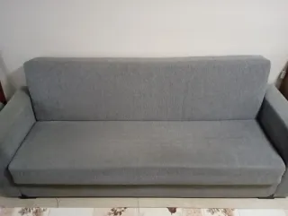 Sofá Cama Gris Tela