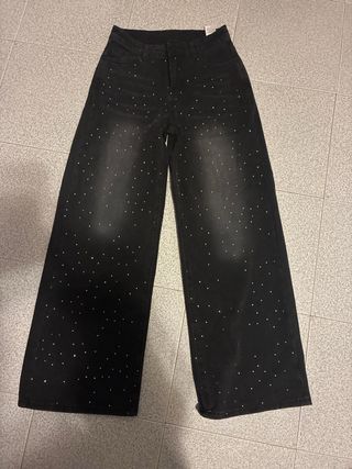 Gonne jeans grigie larghe