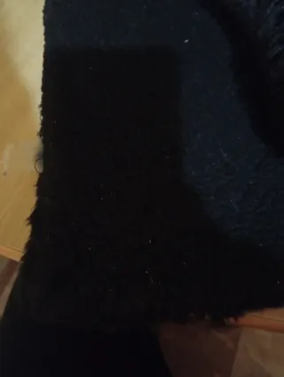 Manta negra pelo y borreguito 150x170cm