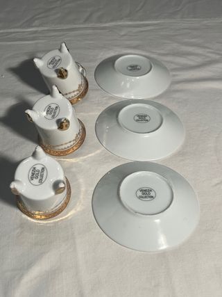 Set 3 Tazzine con Piattino Venezia Gold Collection