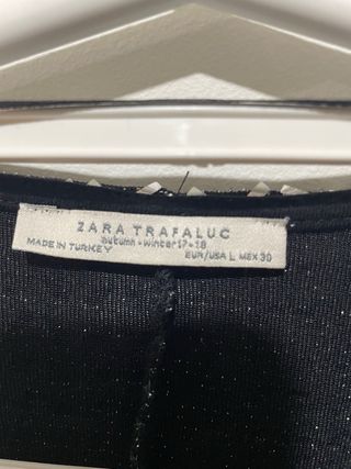 Body fiesta Zara lentejuelas negro/plata