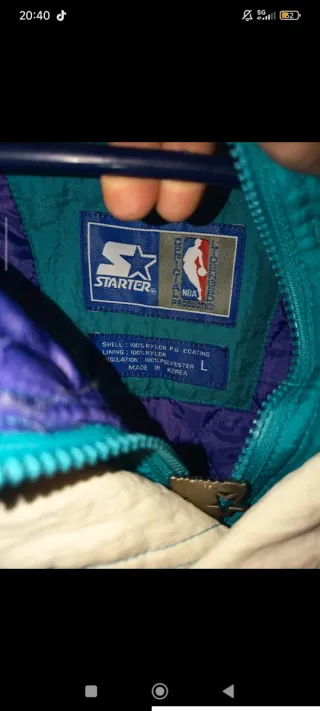 Chaqueta Starter Vintage Charlotte Hornets