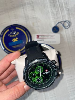 Reloj Brenatt Cronógrafo Negro y Verde