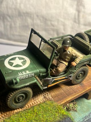 Diorama WW2 Jeep e Rimorchio