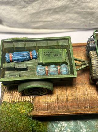 Diorama WW2 Jeep e Rimorchio