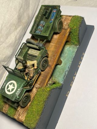 Diorama WW2 Jeep e Rimorchio