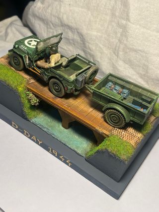 Diorama WW2 Jeep e Rimorchio