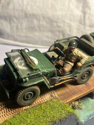 Diorama WW2 Jeep e Rimorchio