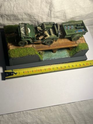 Diorama WW2 Jeep e Rimorchio