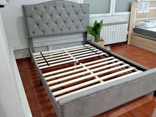 OFERTON! Cama 135x190cm con cabecero tapizado