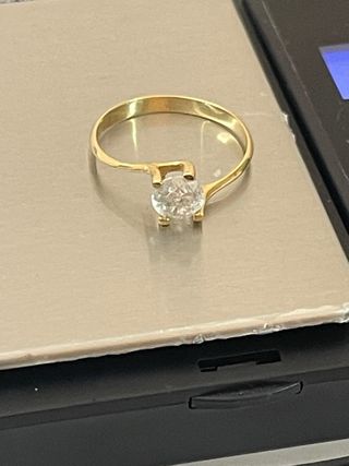 Anillo Oro 18k Diamante Natural 1.02 Ct F/I2
