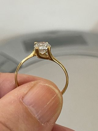 Anillo Oro 18k Diamante Natural 1.02 Ct F/I2