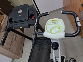 Bicicleta estática y cinta de correr