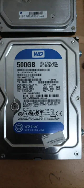 4 Discos Duros Internos: Hitachi, WD, Seaga