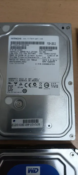 4 Discos Duros Internos: Hitachi, WD, Seaga