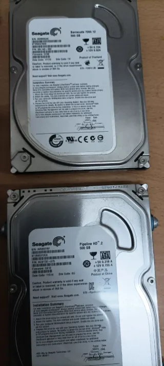 4 Discos Duros Internos: Hitachi, WD, Seaga