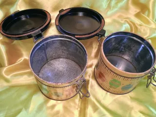 Set 2 Scatole Latta Caffè Vintage