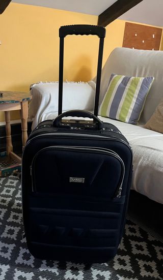 Maleta Grande Rodelle Negra/Azul