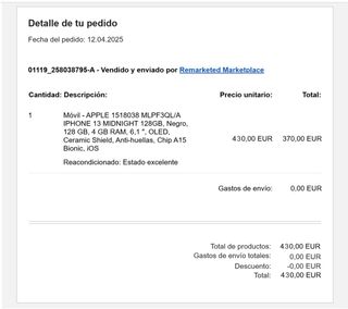 iPhone 13 128GB Morado