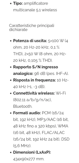 Amplificatore Denon Heos AVR con imballo originale